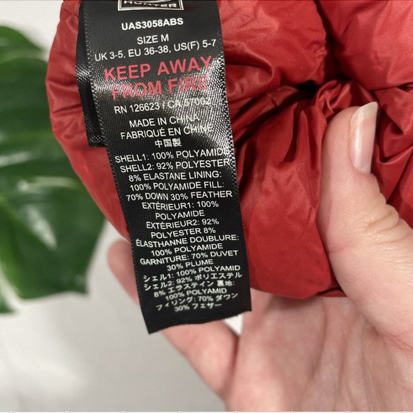 NIB‎ $55 Hunter [ Medium 5-7 US ] Chelsea Down Insulated Boot Socks Military Red - Picture 12 of 13